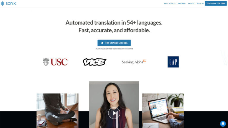AI Transcription Software | Sonix | AllAiWebsite