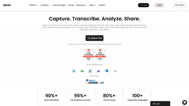 AI Conversation Intelligence | Speak AI | AllAiWebsite