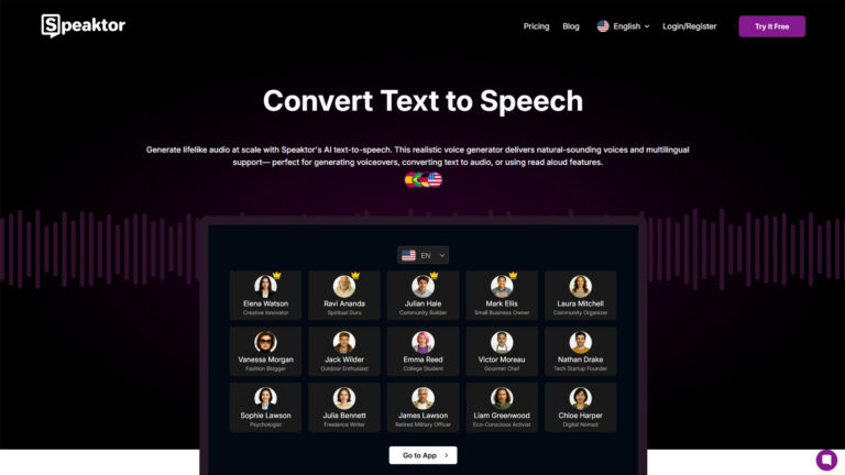 AI Text-to-Speech Converter | Speaktor | AllAiWebsite