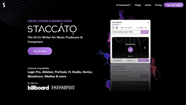 AI Music Creation | Staccato | AllAiWebsite