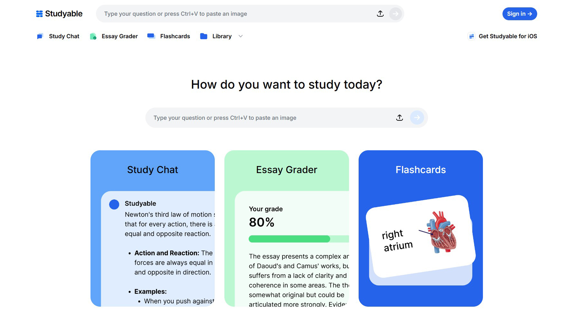 AI Study Assistant | Studyable | AllAiWebsite