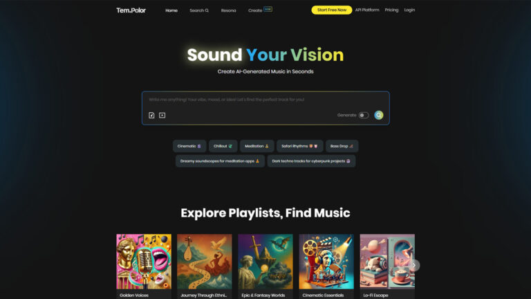 AI Music Generation | TemPolor | AllAiWebsite