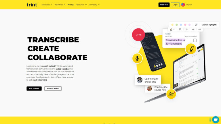 AI Transcription Platform | Trint | AllAiWebsite