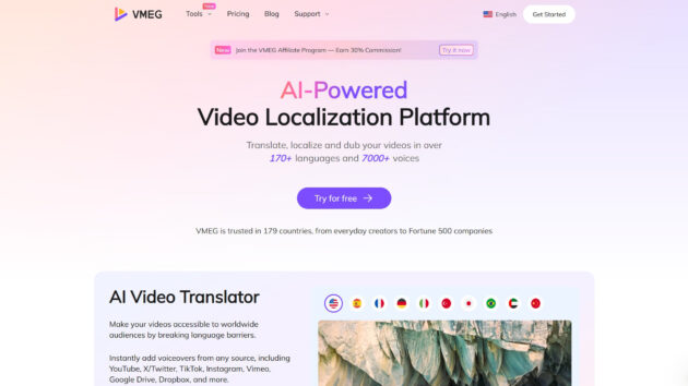AI Video Localization | VMEG | AllAiWebsite