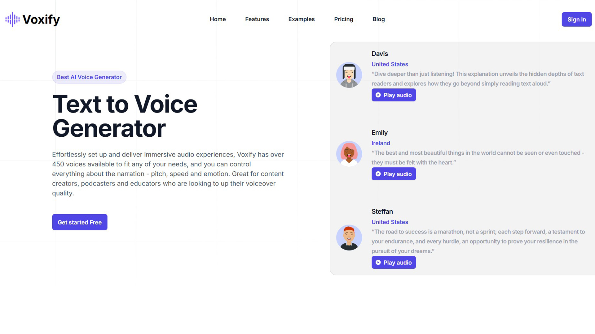 AI voice generator | Voxify | AllAiWebsite