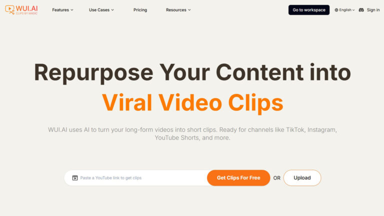 AI Video Repurposing | WUI.AI | AllAiWebsite