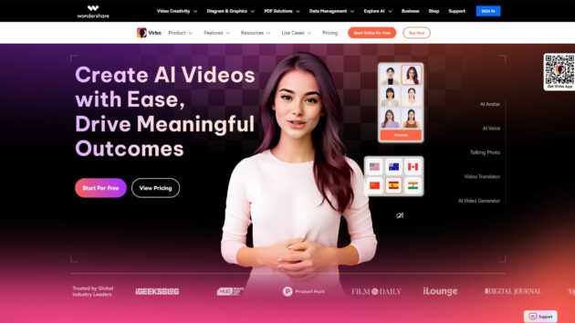 AI Video Generation | Wondershare Virbo | AllAiWebsite