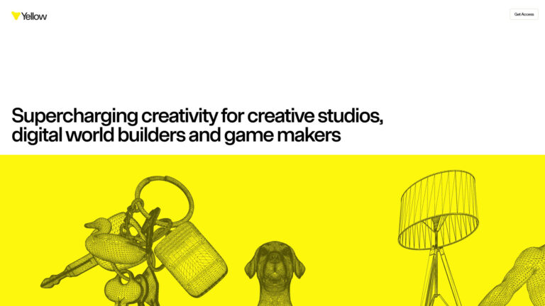AI 3D Tools for Gaming | Yellow | AllAiWebsite