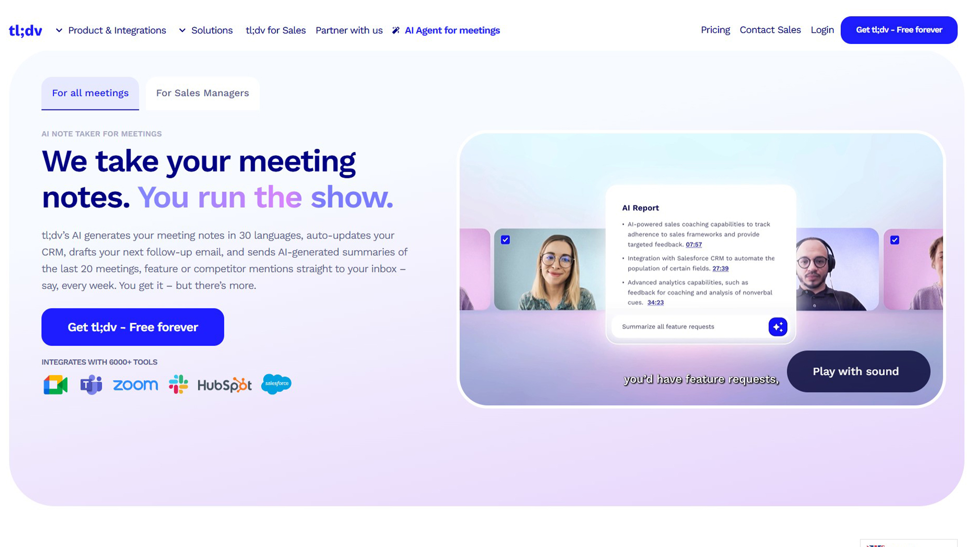 AI Meeting Assistant | tl;dv | AllAiWebsite