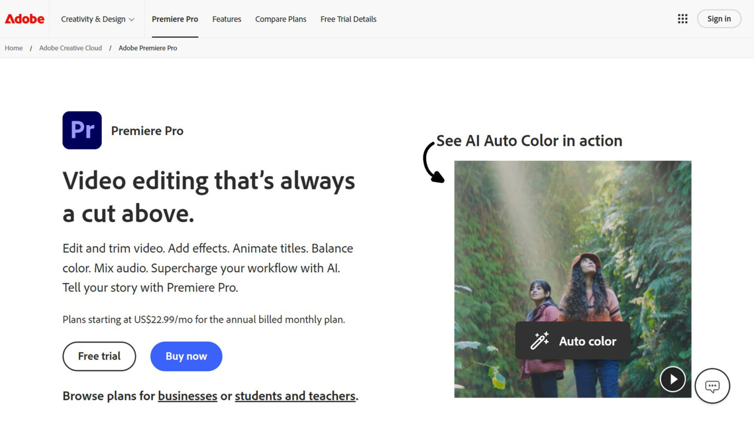Adobe Premiere Pro | AI Tools Directory [Discover Top AI Tools in 2026]