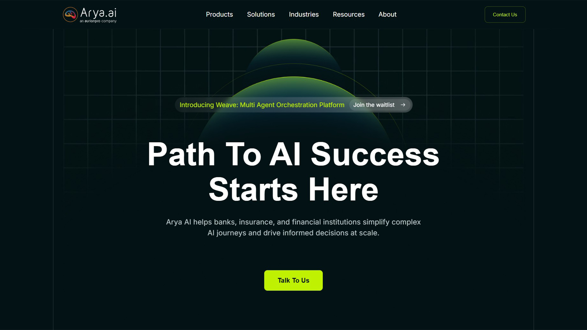AI Financial Services Platform | Arya.ai | AllAiWebsite