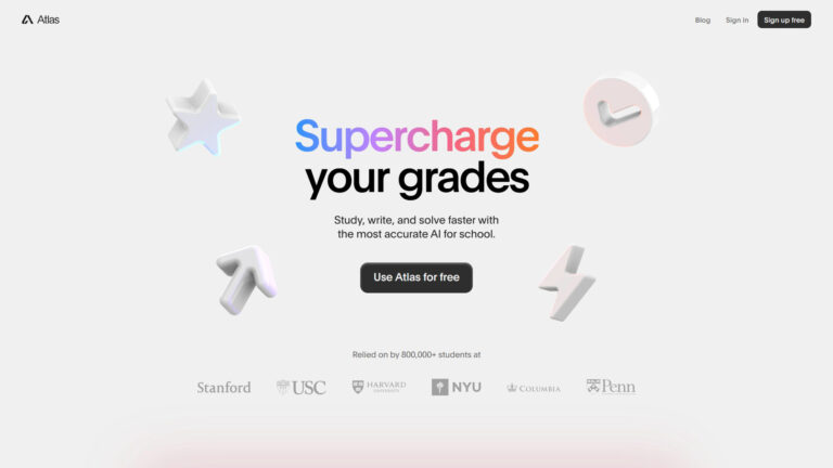 AI Academic Assistant | Atlas | AllAiWebsite
