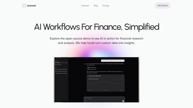 AI Financial Analysis | AvanzAI | AllAiWebsite