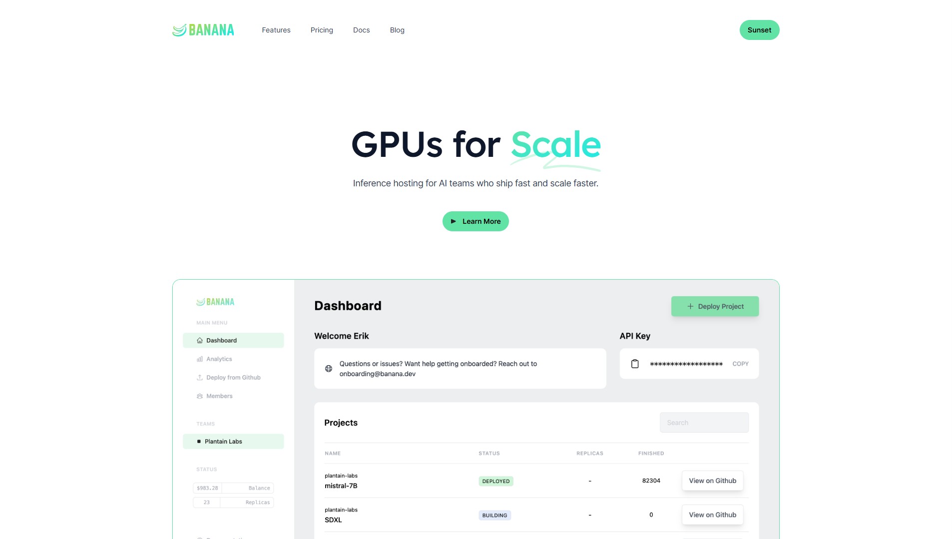 AI Model Deployment Platform | Banana | AllAiWebsite