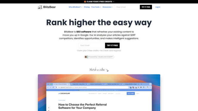 AI SEO Software | BlitzBear | AllAiWebsite