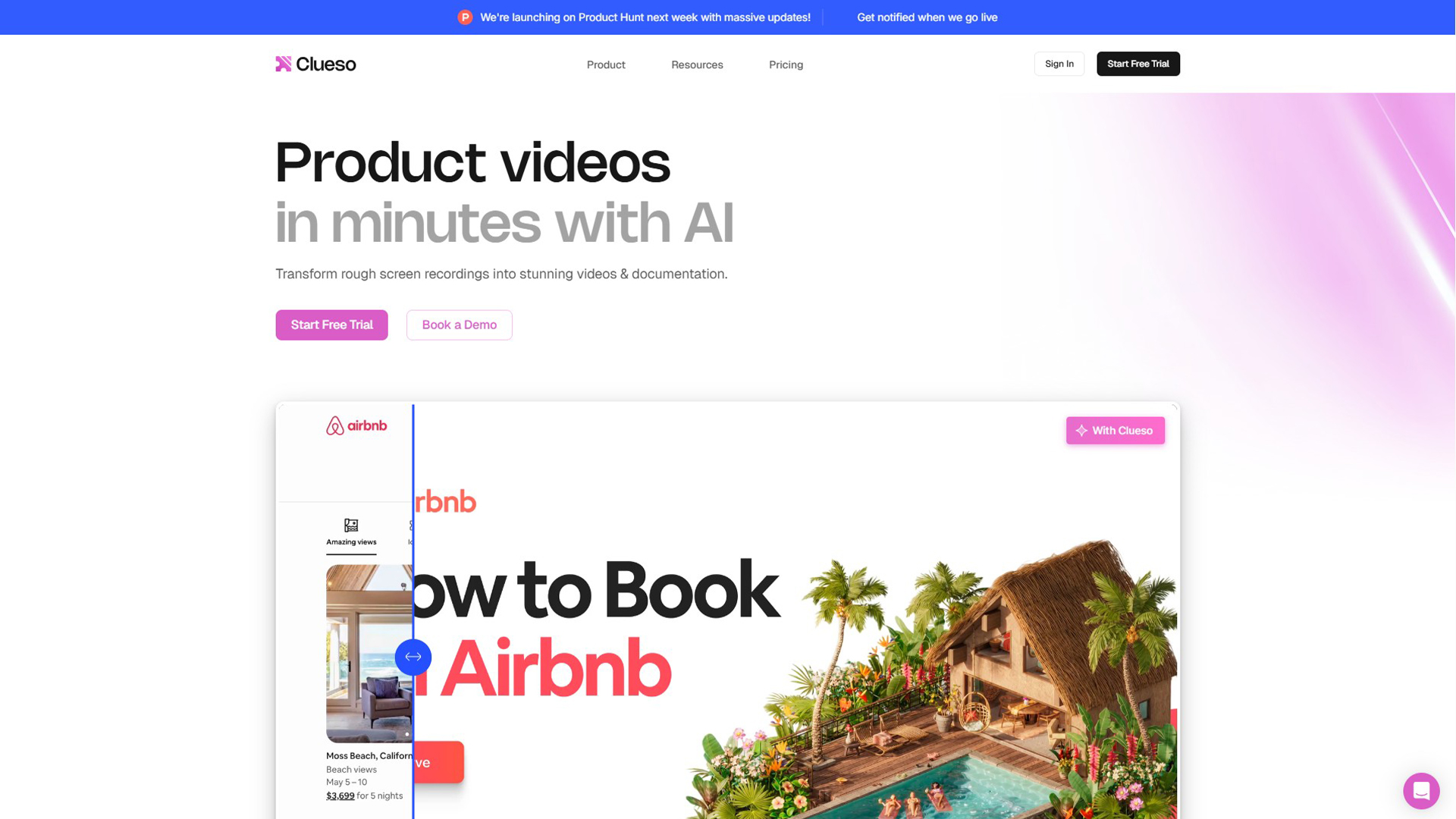 AI Video Editor | Clueso | AllAiWebsite