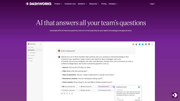 Enterprise AI Knowledge Base | Dashworks | AllAiWebsite