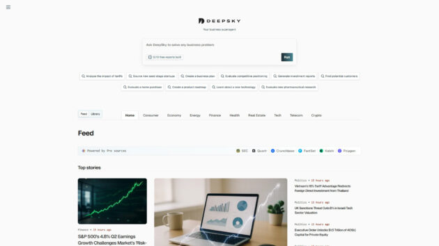Business Intelligence AI | DeepSky | AllAiWebsite