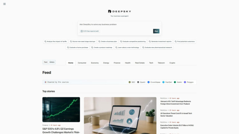 Business Intelligence AI | DeepSky | AllAiWebsite