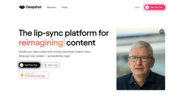 AI lip-sync platform | Deepshot AI | AllAiWebsite