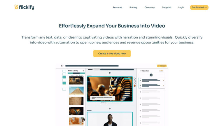 AI Video Creation Platform | Flickify | AllAiWebsite