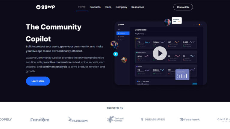 AI Game Moderation Platform | GGWP | AllAiWebsite