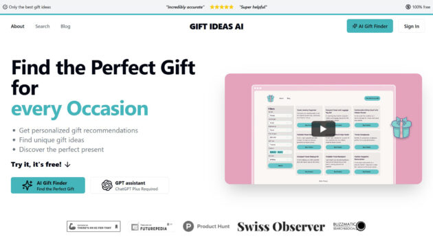 AI Gift Finder | Gift Ideas AI | AllAiWebsite