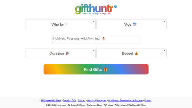 AI Gift Discovery | GiftHuntr | AllAiWebsite