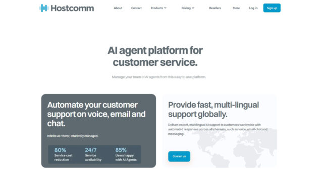 AI Customer Service | Hostcomm AI Agent | AllAiWebsite
