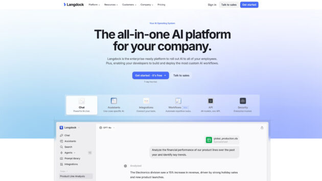 Enterprise AI Platform | Langdock | AllAiWebsite