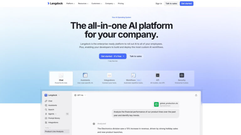 Enterprise AI Platform | Langdock | AllAiWebsite