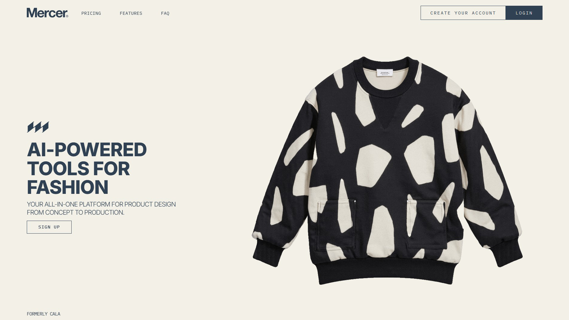 AI Fashion Design Tool | Mercer Design (Cala) | AllAiWebsite