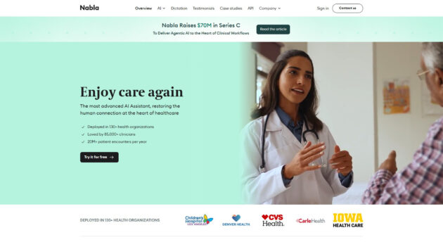 AI Medical Scribe | Nabla | AllAiWebsite