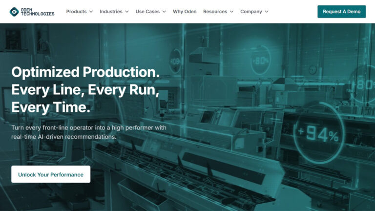 AI Manufacturing Software | Oden Technologies | AllAiWebsite