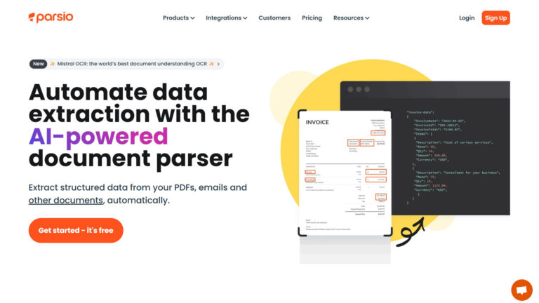 AI Data Extraction | Parsio | AllAiWebsite