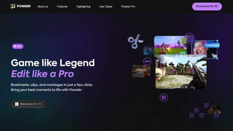 AI Gaming Clip Software | Powder | AllAiWebsite