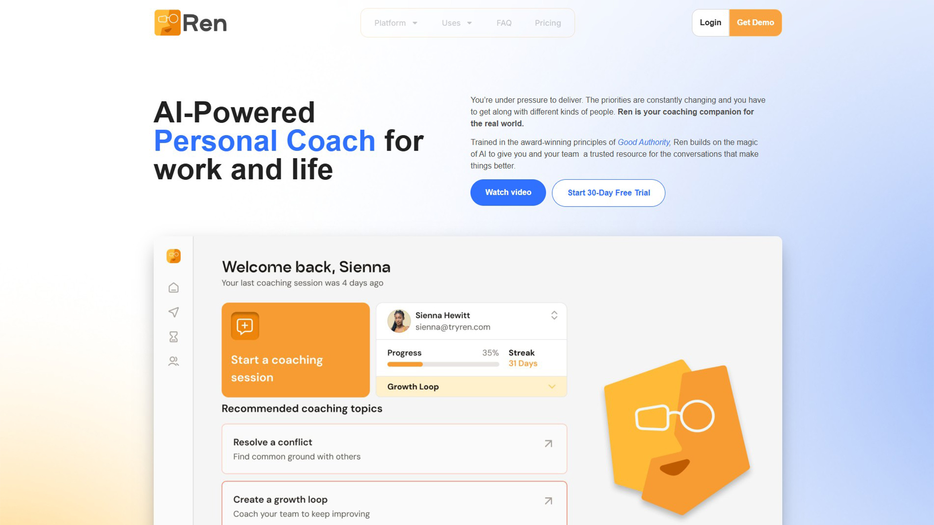 AI Coach | Ren | AllAiWebsite