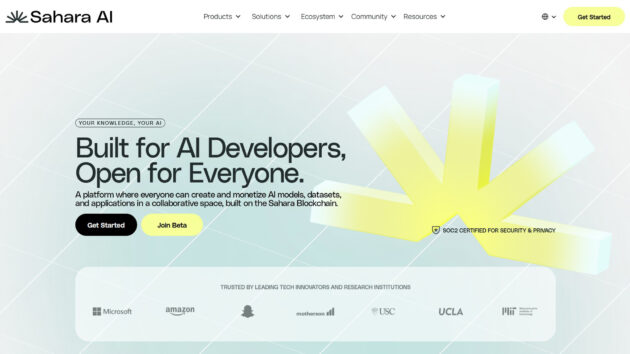 Decentralized AI Platform | Sahara AI | AllAiWebsite