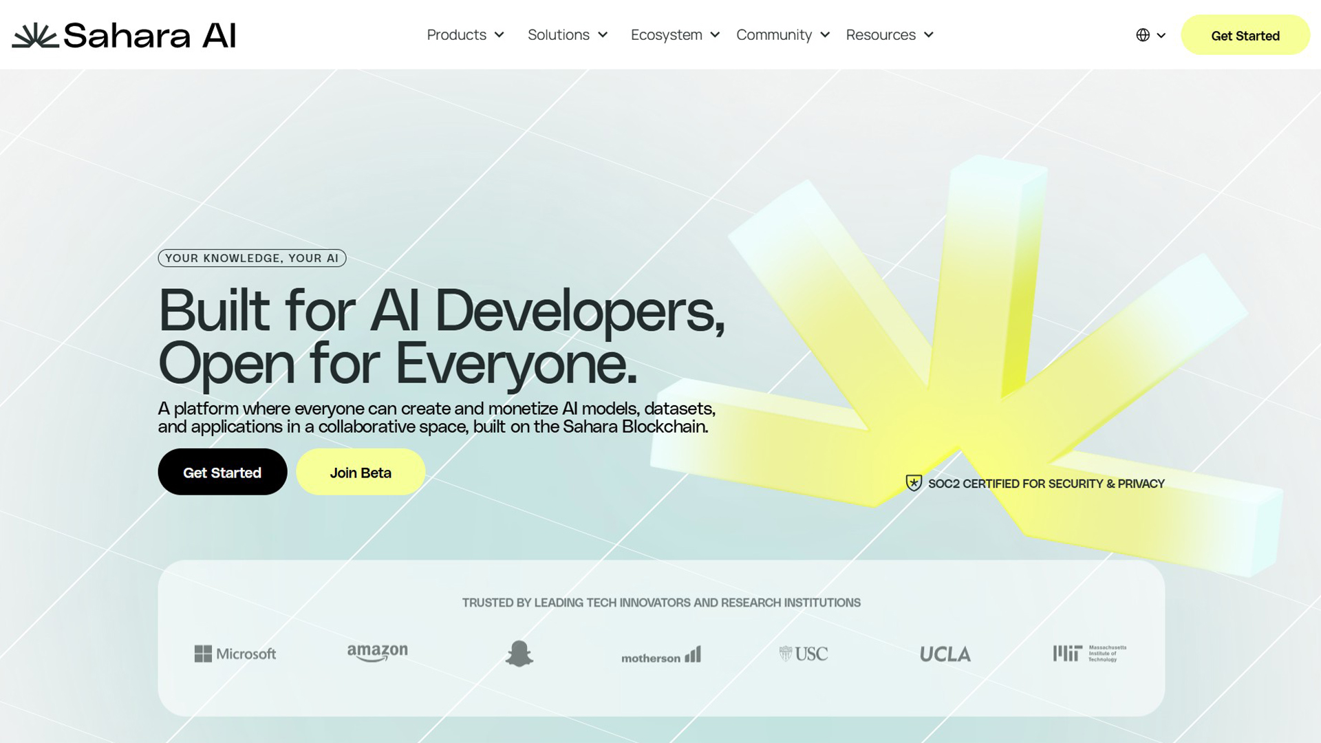 Decentralized AI Platform | Sahara AI | AllAiWebsite