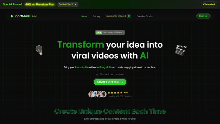 AI Short Video Creator | ShortMake | AllAiWebsite