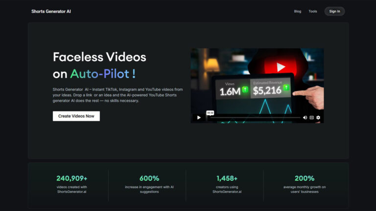 AI Short Video Generator | Shorts Generator AI | AllAiWebsite