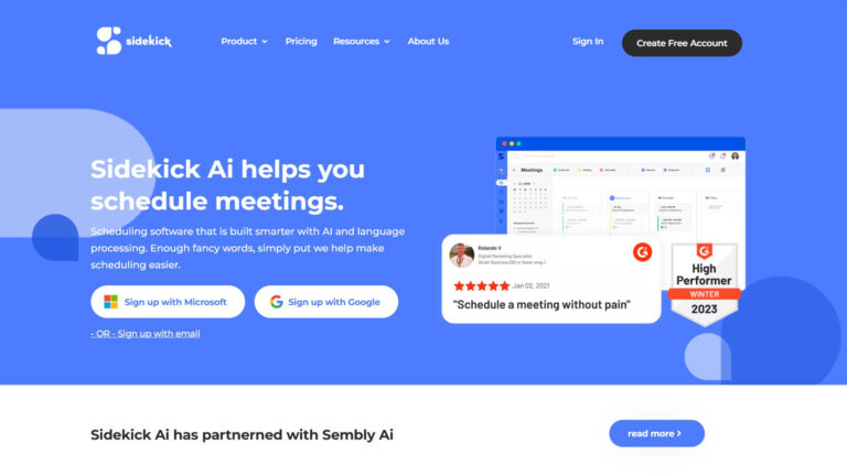 AI Meeting Scheduler | Sidekick AI | AllAiWebsite