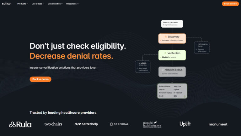 Insurance Verification Solutions | Sohar Health | AllAiWebsite