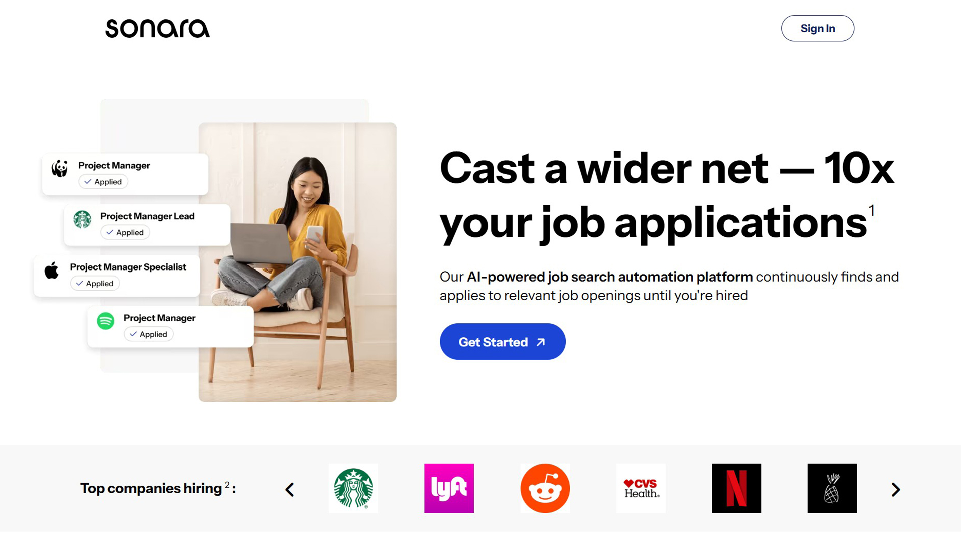 AI Job Search Automation | Sonara AI | AllAiWebsite