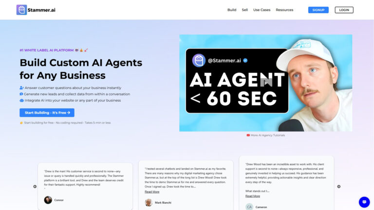 Custom AI Agents | Stammer | AllAiWebsite