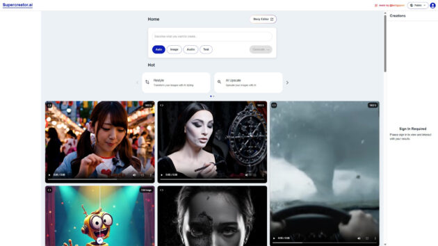 AI Video Creation App | SuperCreator | AllAiWebsite