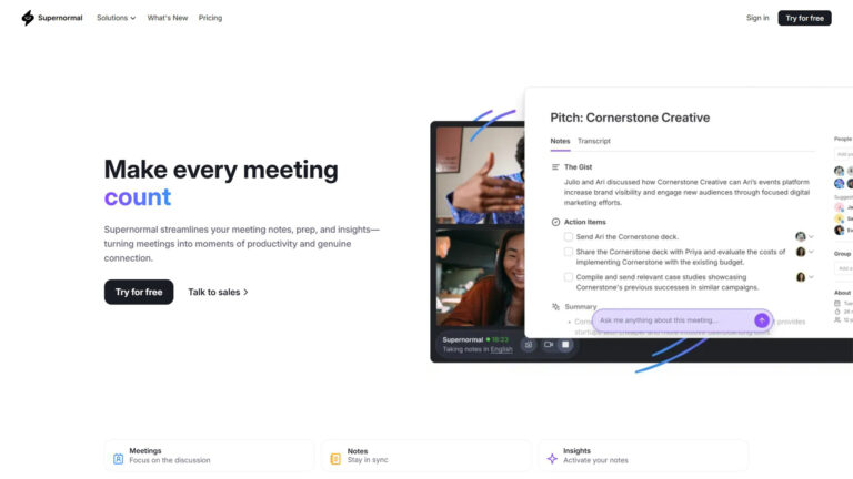 AI Meeting Assistant | Supernormal | AllAiWebsite