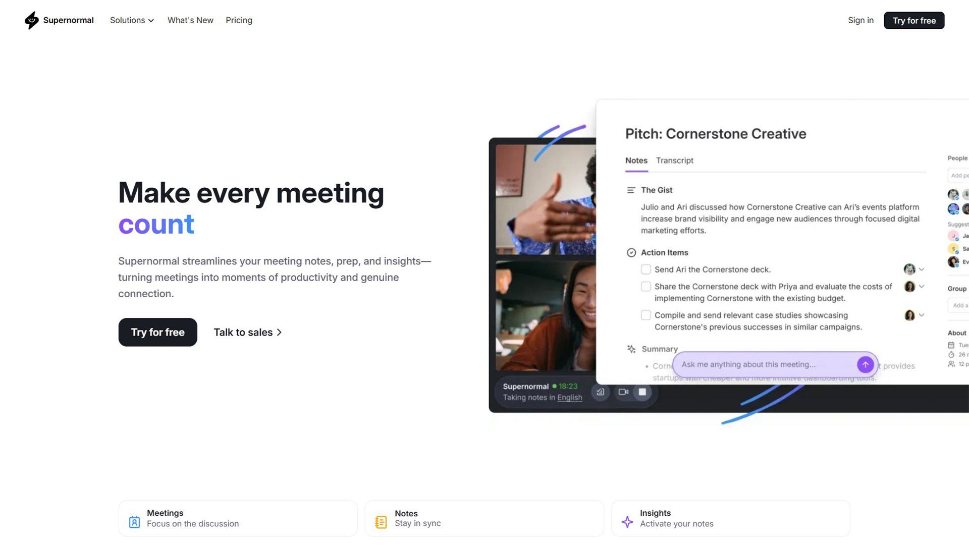AI Meeting Assistant | Supernormal | AllAiWebsite