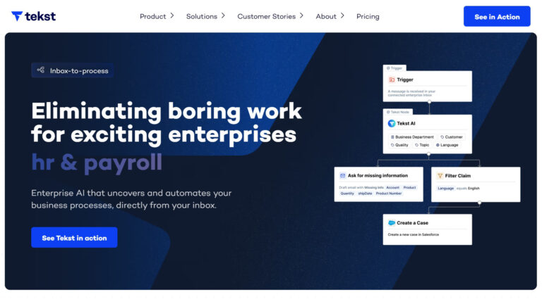 Enterprise Communication Automation | Tekst AI | AlLAiWebsite