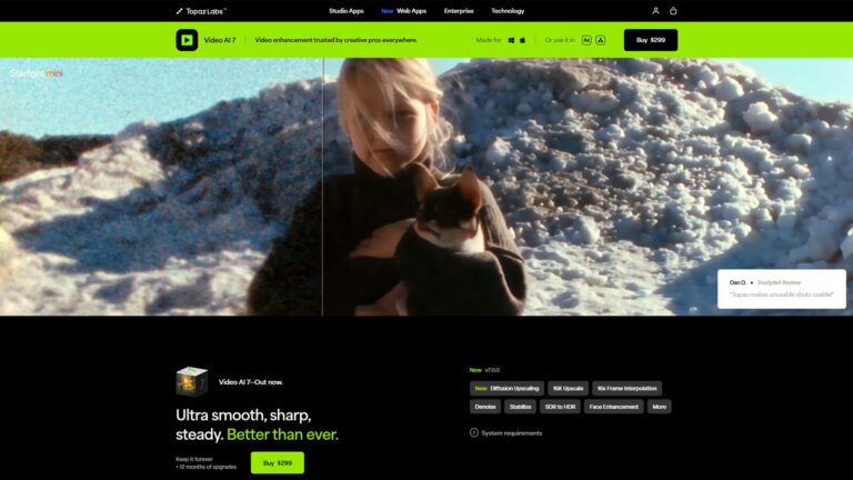 AI Video Enhancement | Topaz Video AI | AllAiWebsite